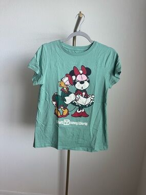 Disney Teal Kids Tee with Minnie & Daisy Print